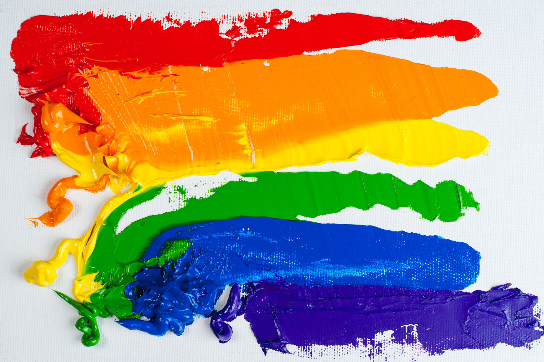 Rainbow Gay Pride Flag paint